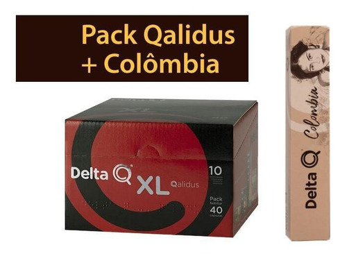 Pack 40 Cápsulas Café Qalidus +10 Colombia Cafeteira Delta Q