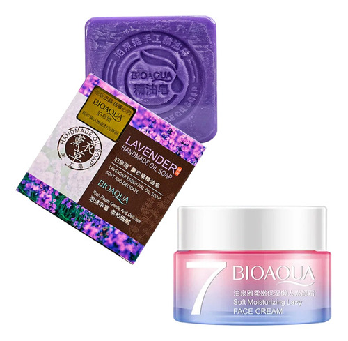 Crema Facial Aclaradora + Jabón Natural De Lavanda