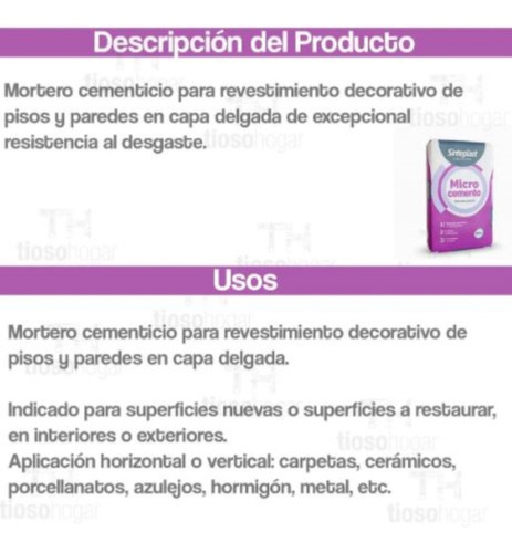 Imagen 4 de 10 de Microcemento Piso Y Pared Sinteplast Base Kg Color 20