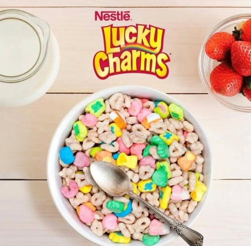 Imagen 2 de 2 de Cereal Lucky Charms 2 Cajas De 652gr C/u (1.304 Kg)