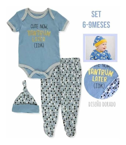 Set De Pijama Para Bebé Varon De 6 A 9 Meses Nuevo