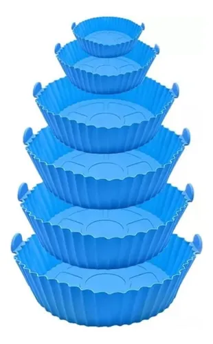 X6 Bandejas De Silicona Para Airfryer Freidora Protector Col