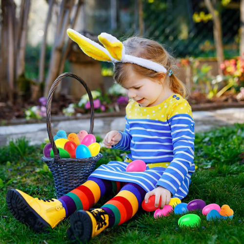 Paquete De 12 Huevos De Pascua Con Pelotas Puffer Led