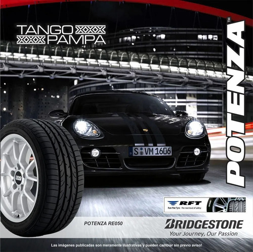 2u 225/50 R17 Rft Bridgestone Potenza Re 050 Runflat + Envío