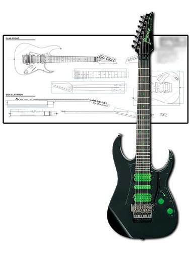 Plano Para Luthier Ibanez Universe 7 Cuerdas (escala Real)