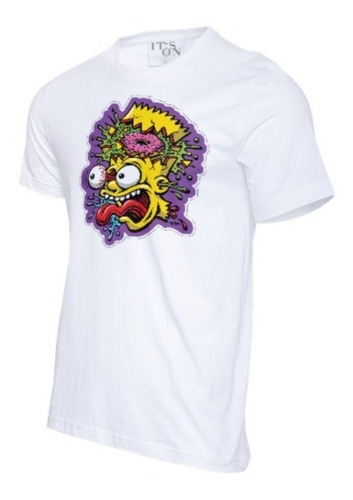 Playera Bart Simpson Demente Boom Head. Los Simpsons