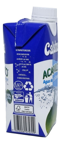Agua De Coco Natural Acapulcoco 6 Piezas 330ml Calahua