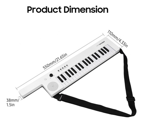 Teclado Electrónico De 37 Teclas Piano Recargable For Niños