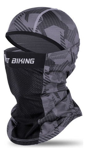 Pasamontañas Dry Cool, transpirable, para ciclismo, color gris, con protección UV