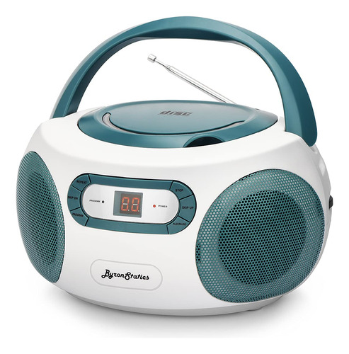 Byron Statics Boombox Portatil Cd Radio Am Fm Carga Superior