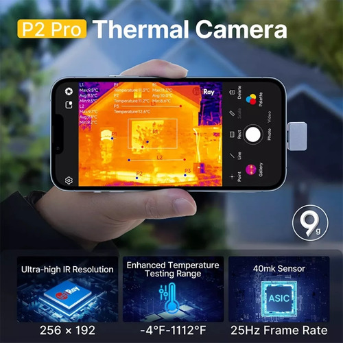 Câmera Térmica Infiray P2 Pro Usb-c + Lente Macro - Android