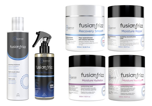 Fusion Frizz 3 Máscaras + Mir Rec + Rec Smooth + Progressiva