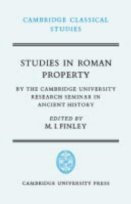 Libro Cambridge Classical Studies: Studies In Roman Prope...