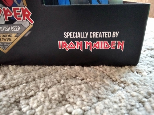 Robinsons Trooper Beer Box Iron Maiden 3 Latas Y 1 Vaso
