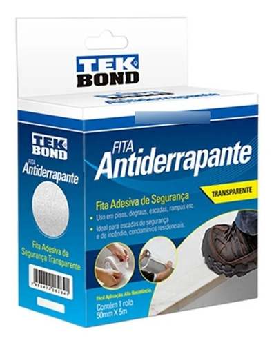 Fita Antiderrapante Lixa Autoadesiva Transparente 50x5m Piso