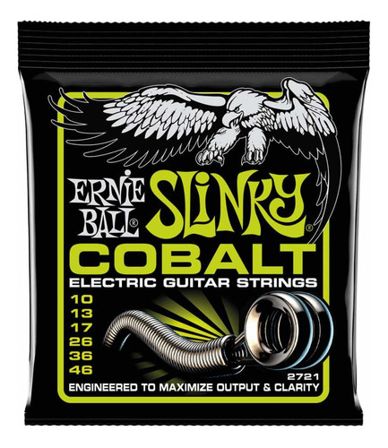 Encordoamento Ernie Ball Guitarra 010 Cobalt Slinky P02721