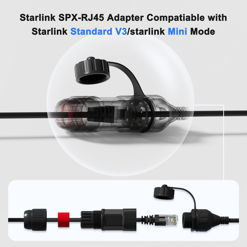 Starlink Adaptador Ethernet V3 Starlink Mini Negro Mmg