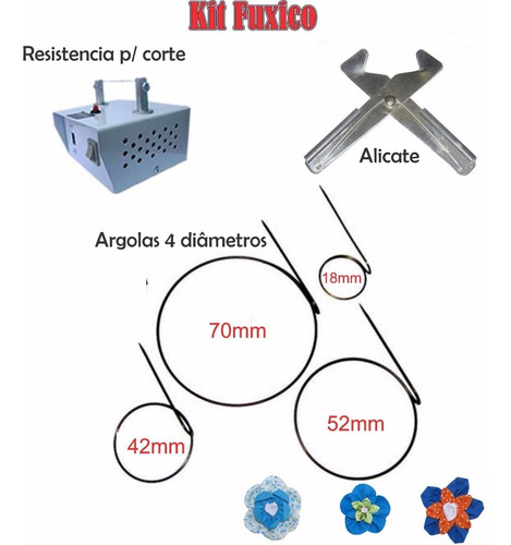 Kit Fuxico Maquina + Alicate + Argolas + Pnça