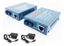Comprar G 1 Par Convertidor Medios 100mbps A\u002Fb De Fibra Óptica Giga