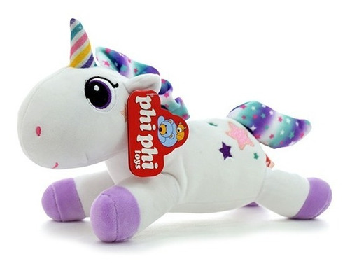 Peluche Unicornio Echado Perfumado 33 Cm. Phi Phi Toys