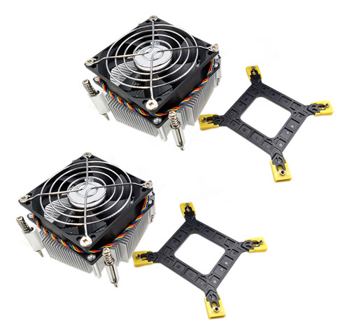 2 Ventiladores Cpu Cooler 1366 2011 1155 4 Pines Wire Temper