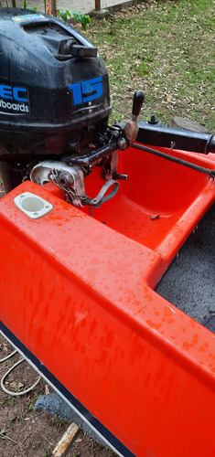 Canobote Largo 3.85mt 2 Tambuchos Motor 15hp Chalecos Remos