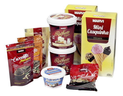 Kit Marvi Para 120 Cones Trufados - 12 Itens