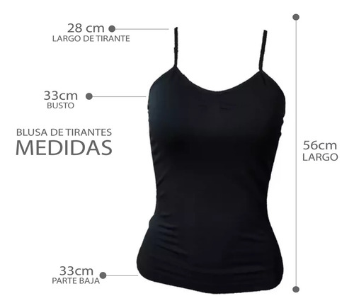 Set 4 Blusas Basicas Lycra Tirantes Dama Unitalla Casual Top