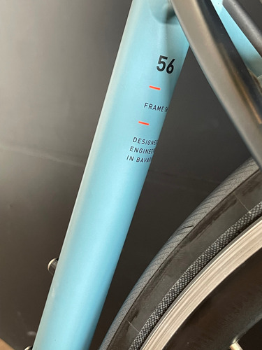 Bicicleta De Ruta Cube Attain 2021 Talla 56 (l) Azul Acero 56 " (Usado)