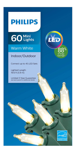 60 Luz Led Para Interior Exterior Blanca Calida