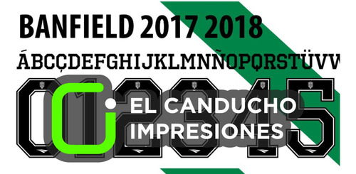 Tipografia Vectorizada Banfield 2017/2018