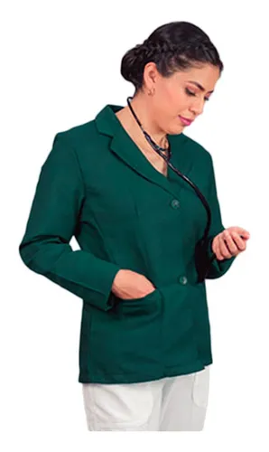Bata verde medico sale