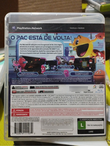 Pacman Aventuras Fantasmagoricas Ps3 Mídia Física Original (Usado)