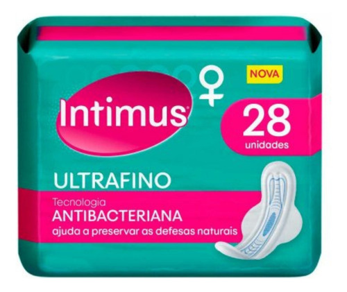 Absorvente Intimus Antibacteriano Ultrafino Com Abas 28 Uni