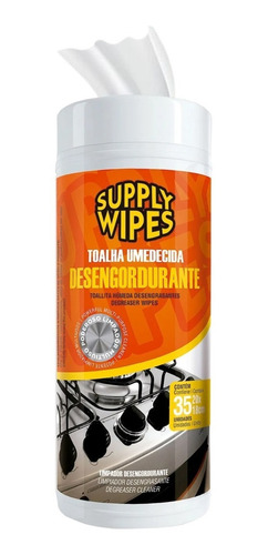 Lenços Umedecidos Desengordurante Com 35 Uni Suppy Wipes