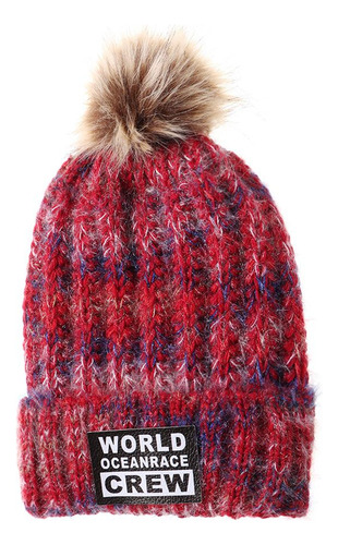 Gorro De Lana Cálida Para Mujer, Tejido De Felpa Para Otoño