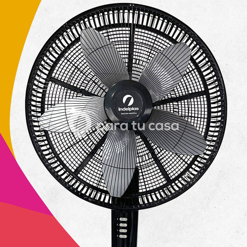 Imagen 6 de 11 de Ventilador De Pie 20 Pulgadas Potente 90w Indelplas Ivp20 Ep Color De La Estructura Negro Cantidad De Aspas 5 Color De Las Aspas Negro Material De Las Aspas Plástico