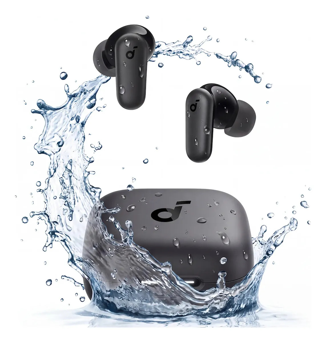 Auriculares Inalámbricos Gamer Anker Soundcore P30i, Bluetooth 5.4 TWS, ANC Adaptativo 42dB, Graves Potentes, 45h Batería, Estuche 2 en 1 Soporte para Celular, IP54