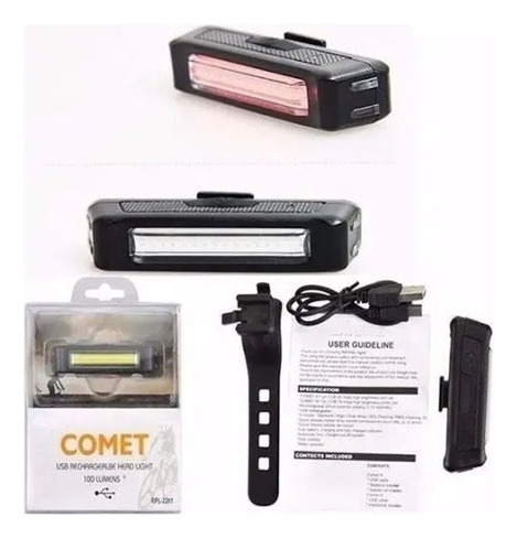 Pack 2 Luz Led Bicicleta Recargable Impermeable Usb Comet