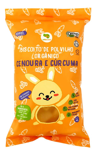 Biscoito Polvilho Cenoura E Cúrcuma Vegano Orgânico