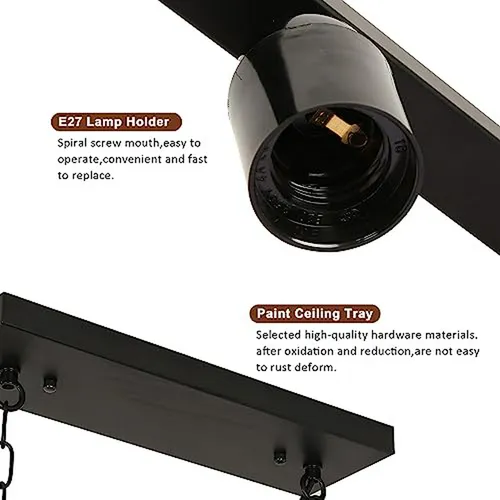 Lámpara Colgante Moderna 5 Luzes, Ajustable Para Cocina Y Sa