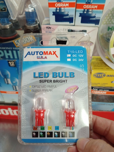 Bombillo Muelita Rojo Dc 12v Led