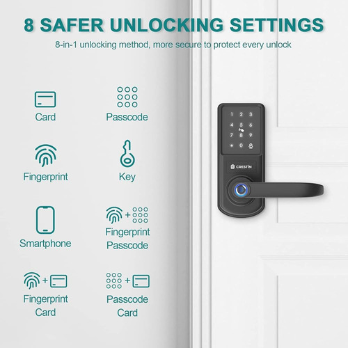 Crestin Smart Lock, Cerradura De Puerta De Entrada Sin Llave