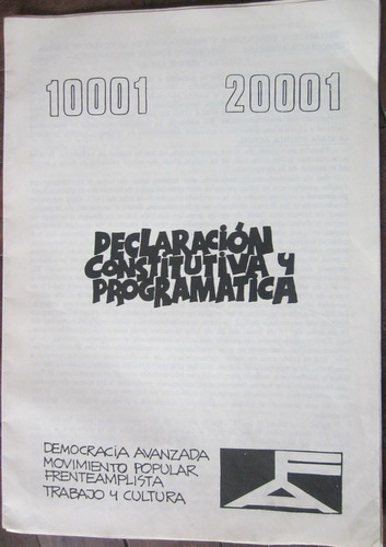 Antiguo Boletin Politico Democracia Avanzada Declaracion