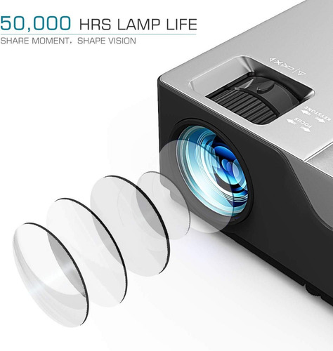 Imagen 2 de 9 de Proyector Led 6000 Lux Hasta 300 Pulgadas De Pantalla