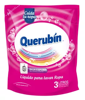 Jabon Liquido Para Ropa Baja Espuma Querubin Doypack X 3 Lts