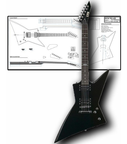 Plano Para Luthier Guitarra Esp Ltd Ex-50 ( A Escala Real)