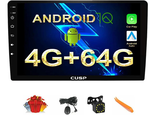 Cusp 10.1 Pulgadas Doble Din Android 10 Coche Estéreo Multim