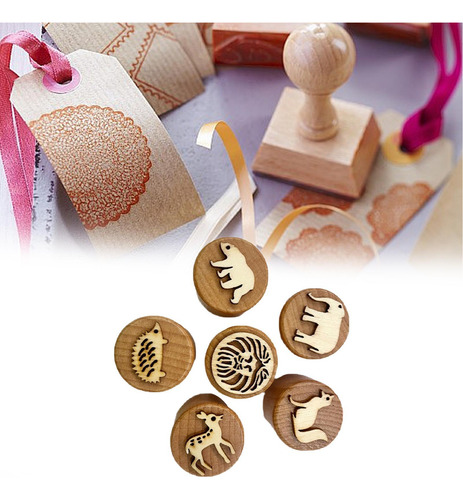 6 Sellos De Madera Para Niños, Juguetes Educativos,