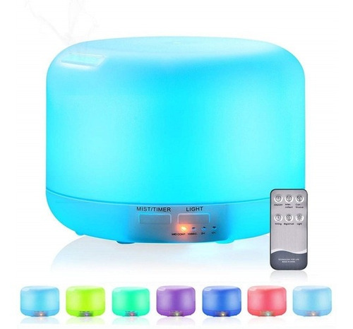 Humidificador de aire Aromatizer con lámpara y control RGB Bivolt de color blanco